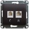 Glossa шоколад розетка 2-ая компьютерная RJ45+RJ45, кат.5E GSL000885KK - фото 71746