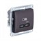 Glossa шоколад USB розетка тип-C 65W высокоскоростная зарядка QC, PD, механизм GSL000827 - фото 71752