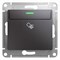 Glossa графит выключатель карточный, сх.6, 10AX GSL001369 - фото 71804