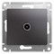 Glossa графит розетка TV оконечная 1DB GSL001391 - фото 71805