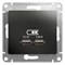 Glossa антрацит розетка USB 5В/2,1А, 2х5В/1,05А GSL000733 - фото 71842