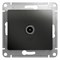 Glossa антрацит розетка TV проходная 4DB GSL000792 - фото 71848