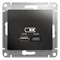 Glossa антрацит розетка USB A+С, 5В/2,4А, 2х5В/1,2А GSL000739 - фото 71856