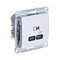 Glossa Белый USB розетка тип-С 65W высокоскоростная зарядка QC, PD, механизм GSL000127 - фото 71859