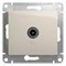 Glossa молочный розетка TV проходная 4DB GSL000992 - фото 72014