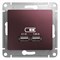 Glossa баклажановый розетка USB 5В/2,1А, 2х5В/1,05А GSL001133 - фото 72144