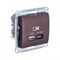 Glossa баклажановый USB розетка A + тип-C 45W высокоскоростная зарядка QC,PD, механизм GSL001129 - фото 72148