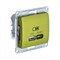 Glossa фисташковый USB розетка A + тип-C 45W высокоскоростная зарядка QC, PD, механизм GSL001029 - фото 72165