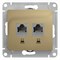 Розетка компьютерная 2-м Glossa RJ45 кат.5E механизм титан SE GSL000485KK pe660958 - фото 72221