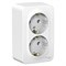 Blanca наружняя белый розетка 2-ая с заземлением, без шторок 16А, 250В, изолированная пластина BLNRA010211 - фото 72522