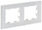 IEK Brite Decor белый матовый стекло рамка 2 места BR-M22-G-31-K01 - фото 73356