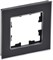 IEK Brite Decor чёрный матовый стекло рамка 1 место BR-M12-G-31-K02 - фото 73364