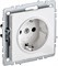 IEK Brite Base белый розетка 1-м с заземлением, без защитных шторок BR-R11-16-K01 - фото 73477