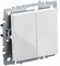 IEK Brite Base белый выключатель 2- клавишный проходной BR-V22-0-10-K01 - фото 73483