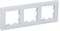 IEK Brite Decor белый глянец стекло рамка 3 места BR-M32-G-K01 - фото 73497