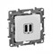 Legrand Etika белый розетка USB 2-ая 240В/5В 2400мА 672294 - фото 74874
