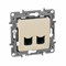 Legrand Etika Слоновая кость Розетка компьютерная 2-ая RJ45, категория 6 UTP 672354 - фото 75076