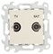 Simon 24 Слоновая кость Розетка TV-SAT проходная 2410485-031 - фото 76136