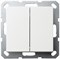 Jasmart G Белый глянцевый Выключатель 2-кл жалюзи, 10A 250V~ G3028W - фото 77004