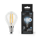 Gauss Лампа Filament Шар 7W 580lm 4100К Е14 шаг. диммирование LED 105801207-S - фото 89710