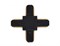 Ambrella Коннектор Х-образный однофазный для соединения трековых шинопроводов GL7083 BK черный GL7083 - фото 92021
