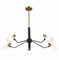 Evoluce SLE205403-05 люстра подвесная чёрный, латунь / белый E14 5*60W SLE205403-05 - фото 99390