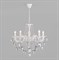 Eurosvet Классическая подвесная люстра 10108/5 белый/прозрачный хрусталь Strotskis a045451 - фото 99417